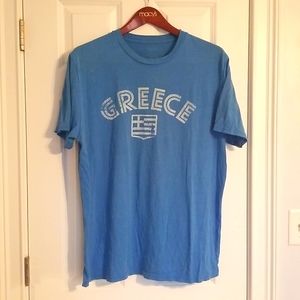 Greece Tee, Size XL, Blue